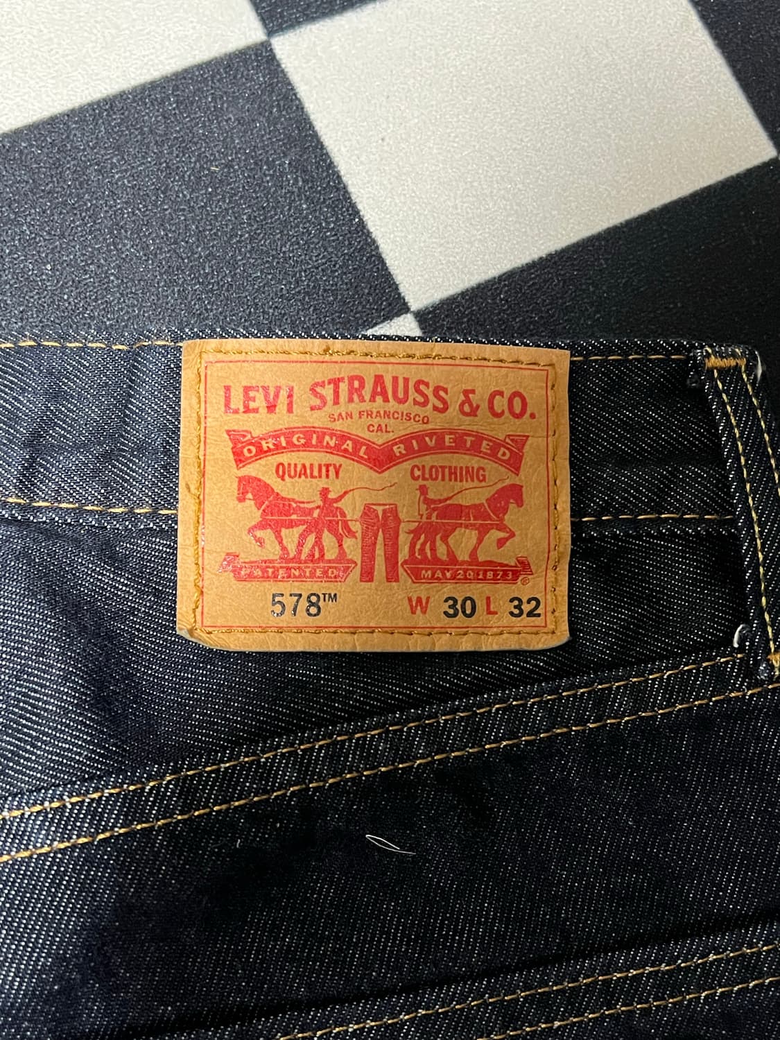 [30X32] 리바이스 578 배기 와이드 핏 청바지 다크 인디고 데님 상품이미지5