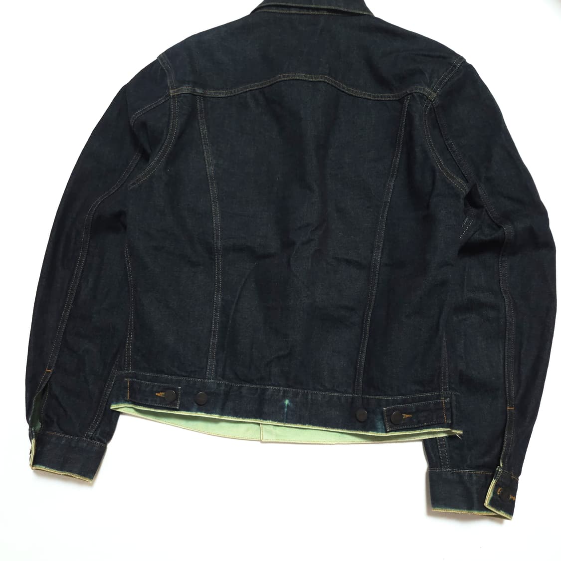 90s 올드 스톤아일랜드 가먼트다잉 워싱 데님 자켓 상품이미지3