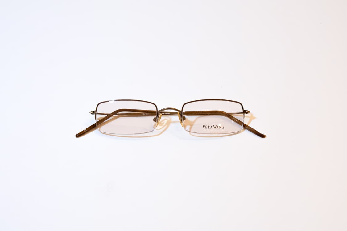 [Vintage] VERA WANG 슬림 골드 스퀘어 메탈 안경 상품이미지1