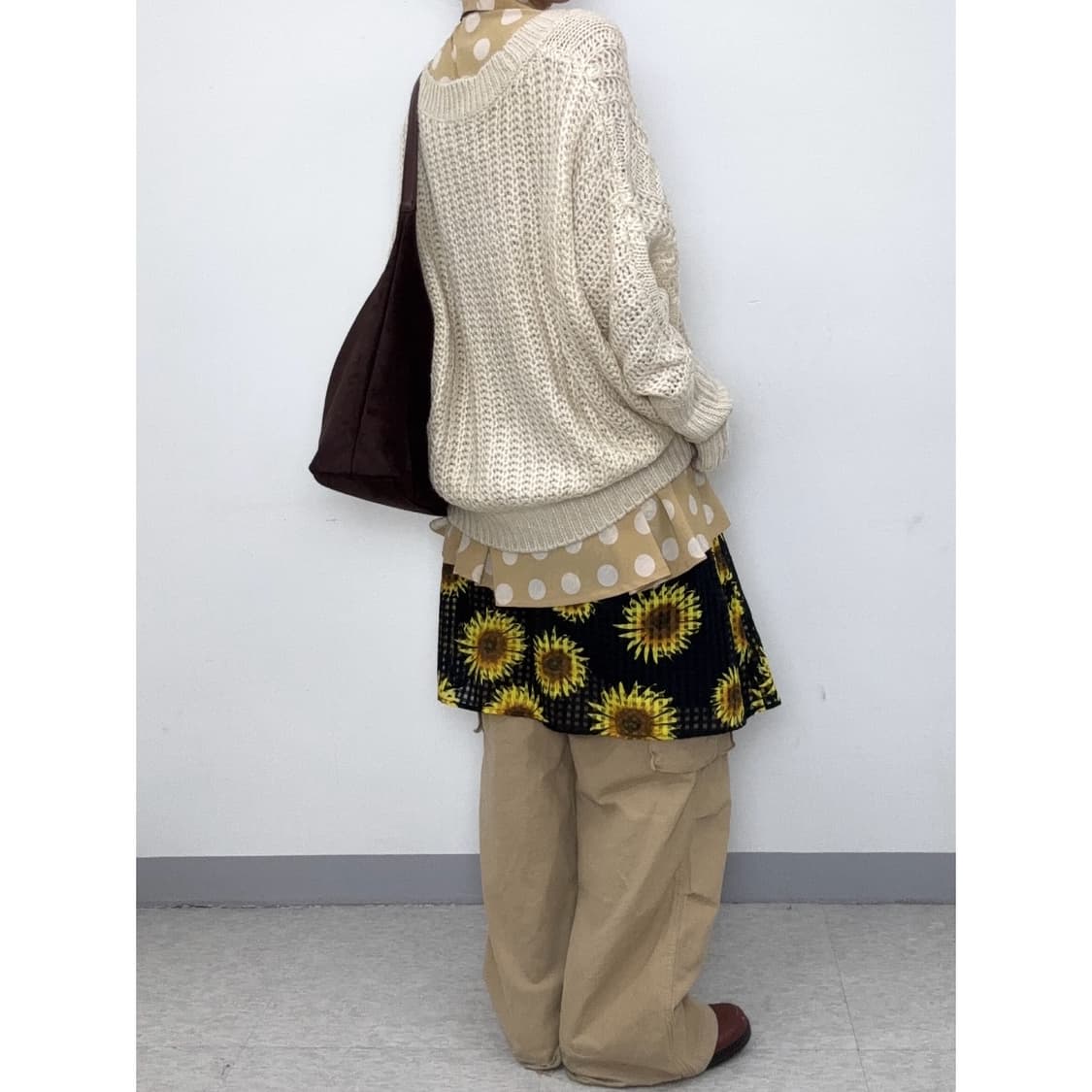 빈티지 아이보리 니트 스웨터 상품이미지3