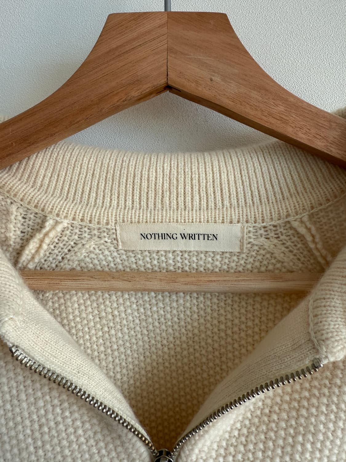 나팅리튼(NOTHING WRITTEN) 울 니트 하프집업 상품이미지5