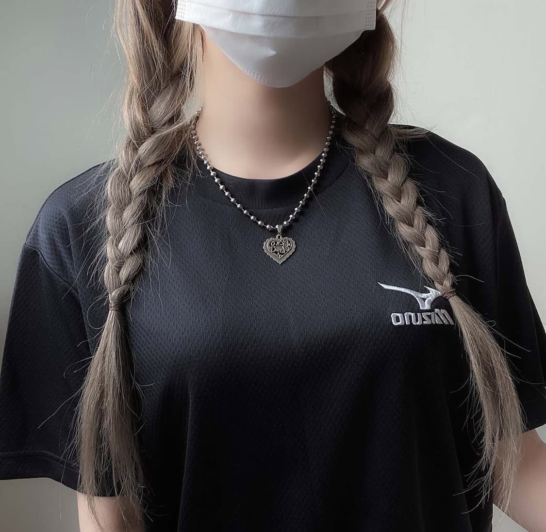 미즈노 블랙 반팔티 (남여공용) 상품이미지1