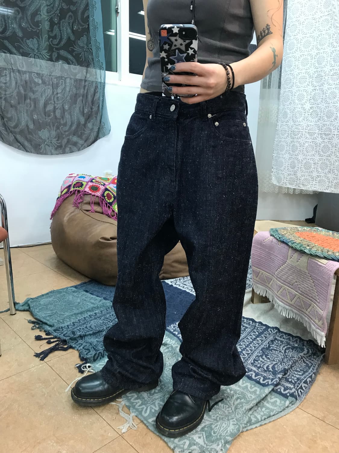 AVEC design 디테일 생지 데님팬츠  상품이미지1