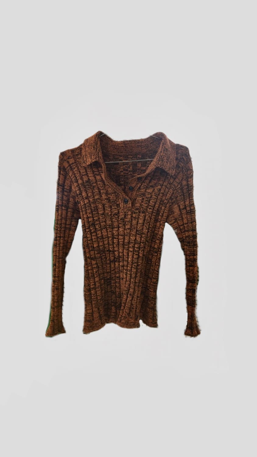Vintage Orange cross damage nit 상품이미지1