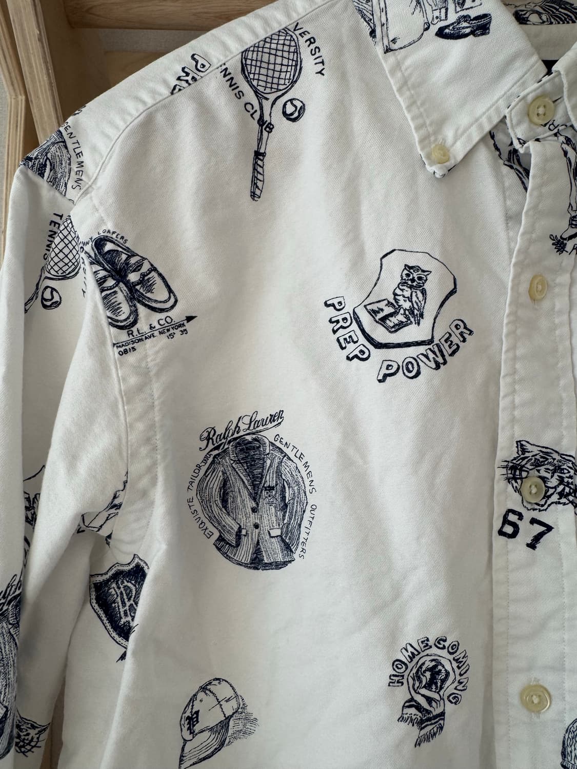 폴로 아이비리그 프린팅 셔츠 프레피룩 상품이미지5