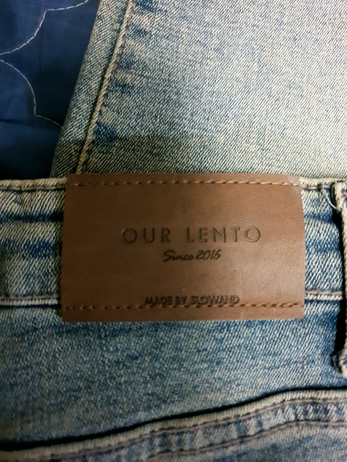 (새상품) 슬로우앤드x유어무드 빈티지워싱 스키니 스판 데님팬츠 (M) 상품이미지3