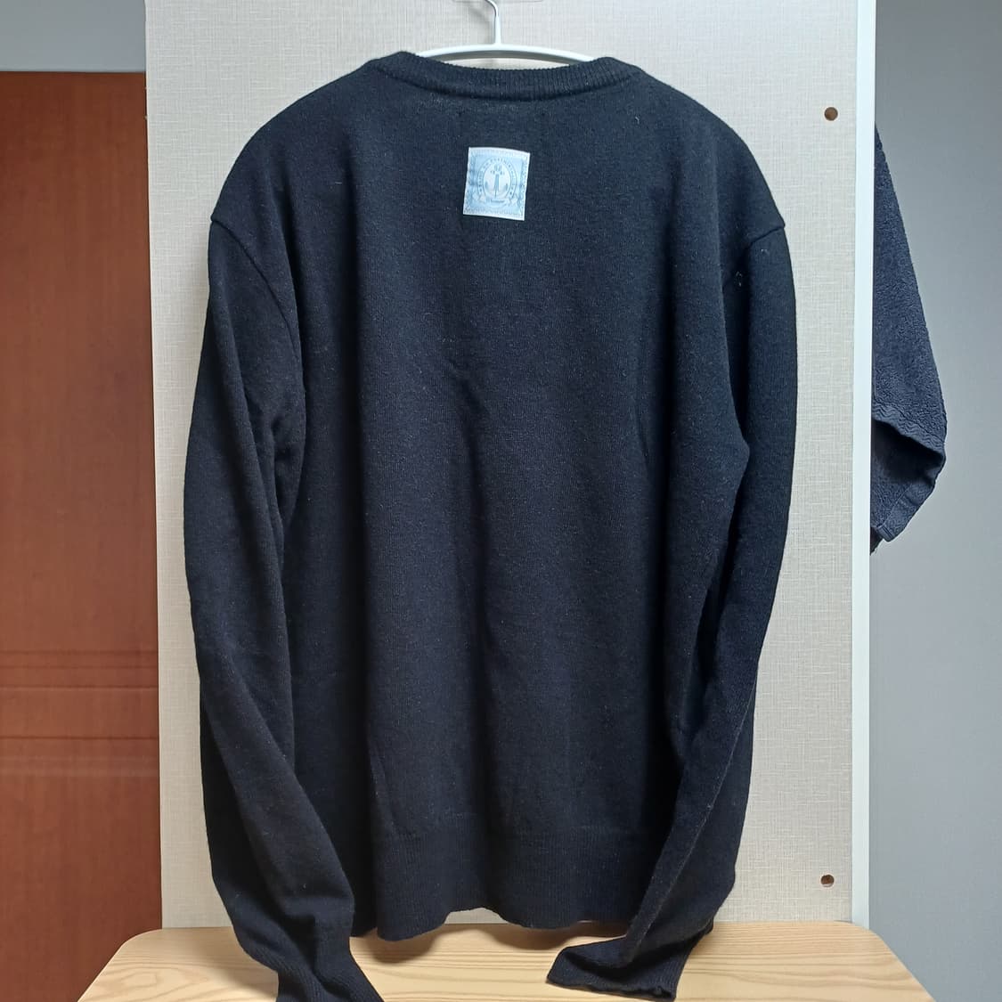 웨이비니스 버튼풀오버 헨리넥 니트 블랙 2사이즈 상품이미지2