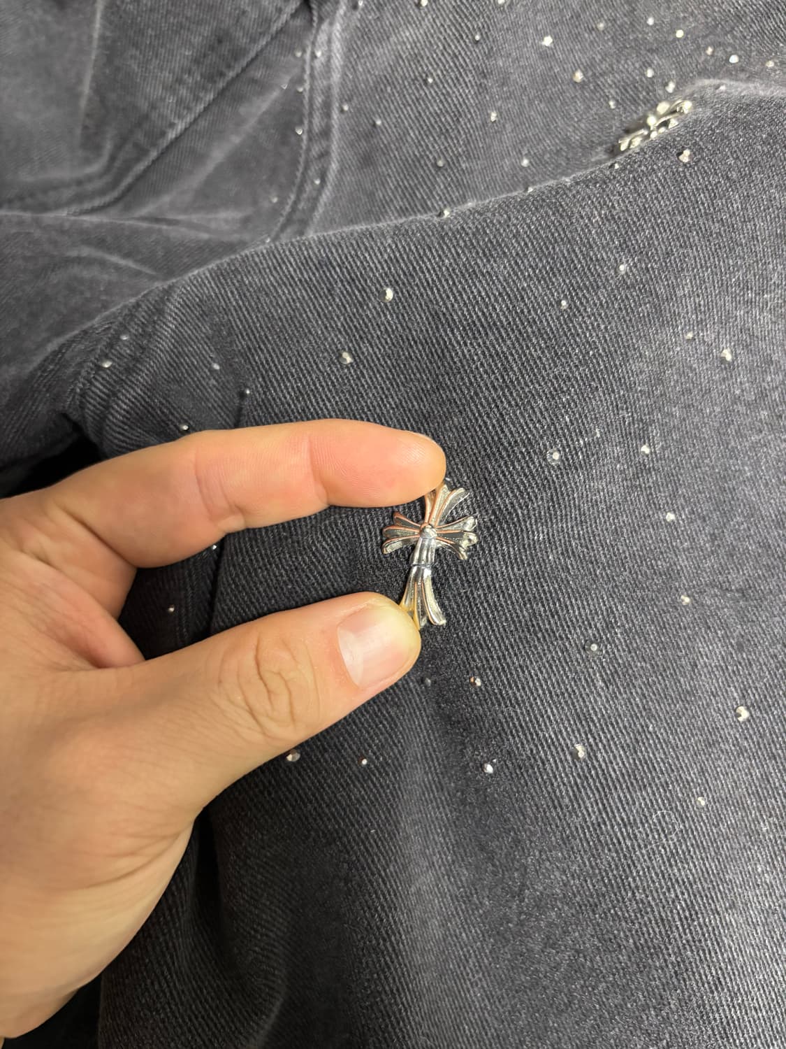 블랙 데님 자켓 상품이미지4