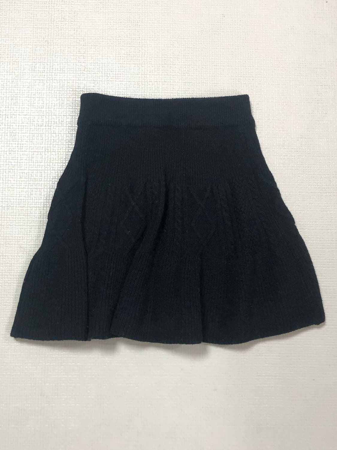 빈티지 블랙 니트 플레어 스커트 상품이미지10