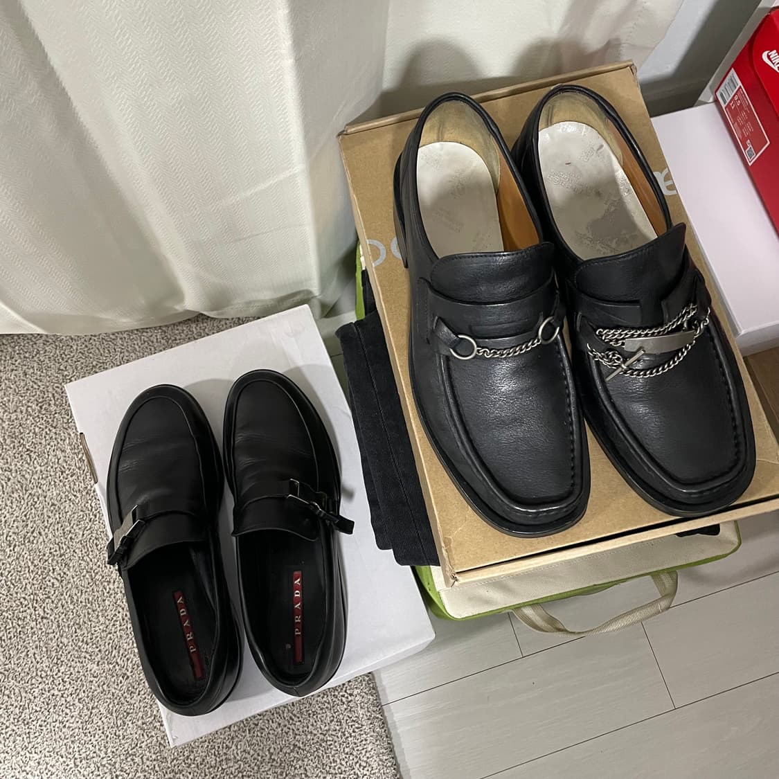 프라다 스포츠 버클 레더 로퍼  상품이미지8