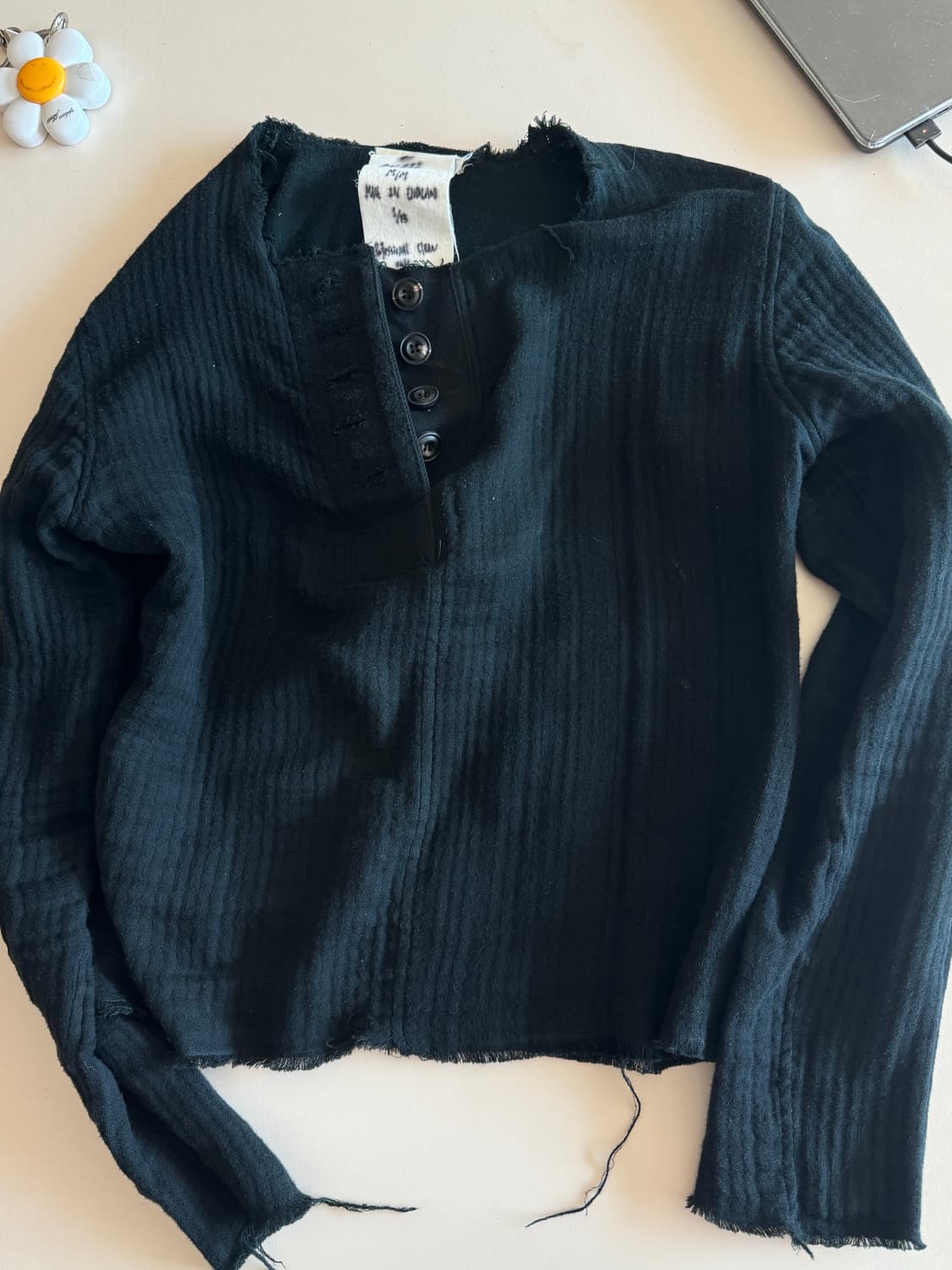 jas CVIII 디스트레스드 숏 헨리넥 상품이미지1