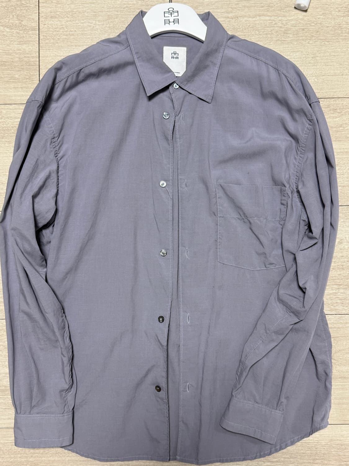 폴리테루 텐코 루즈드 셔츠 2.0 미드 블루 그레이 상품이미지2