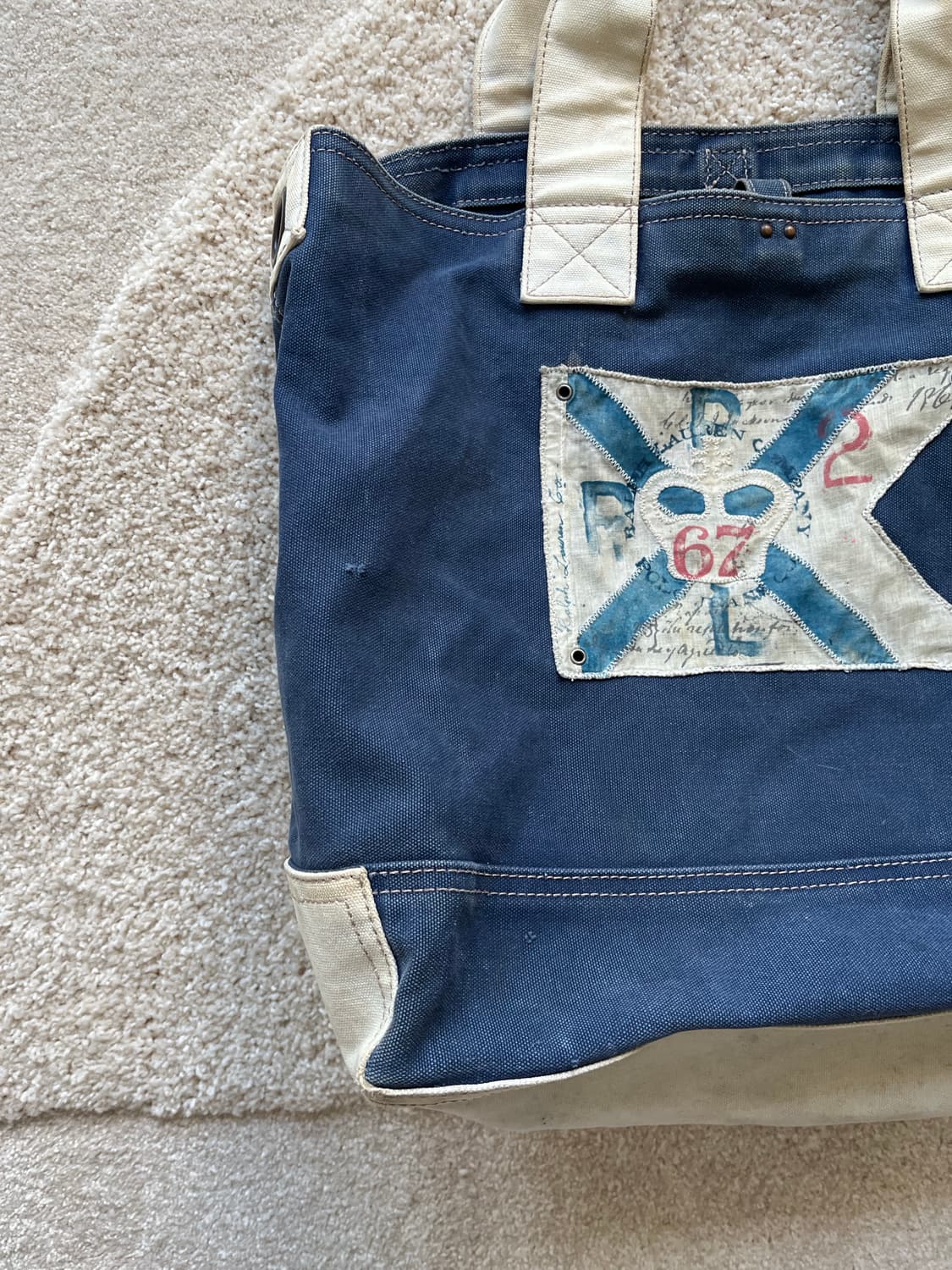 폴로 랄프로렌 캔버스 패치워크 토트/크로스백 상품이미지5