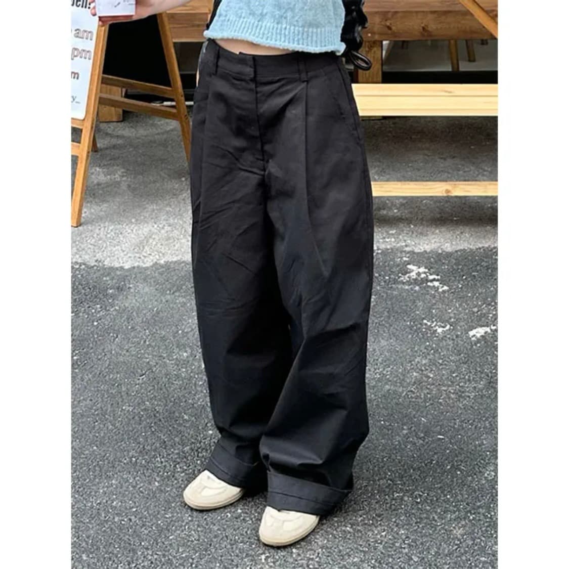 와이드핏 코튼 팬츠 상품이미지1