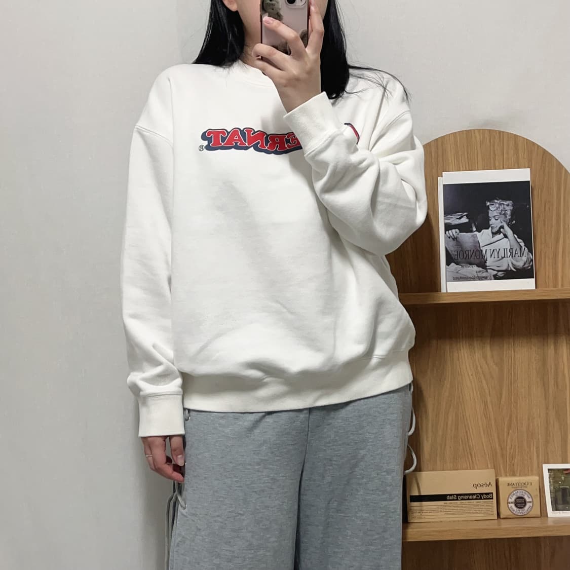 [정품] 커버낫 화이트 빅로고 맨투맨 [ L ] 상품이미지2