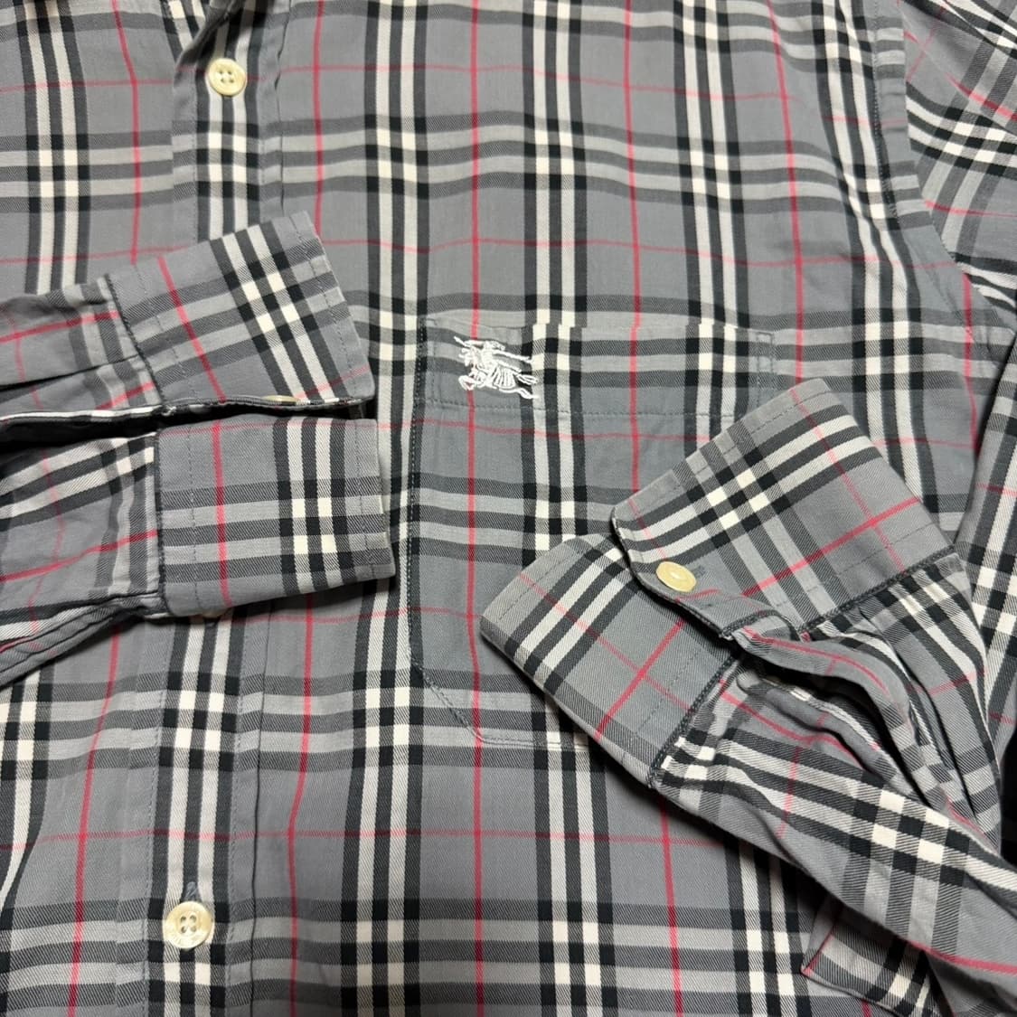 버버리 빈티지 체크 긴팔 셔츠 상품이미지3
