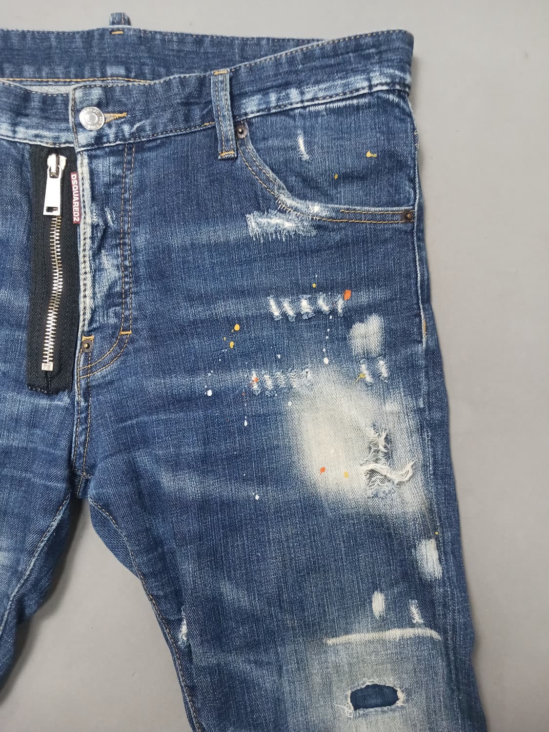 [34] 디스퀘어드2 앞지퍼 멀티페인팅 쿨가이진 청바지 상품이미지4