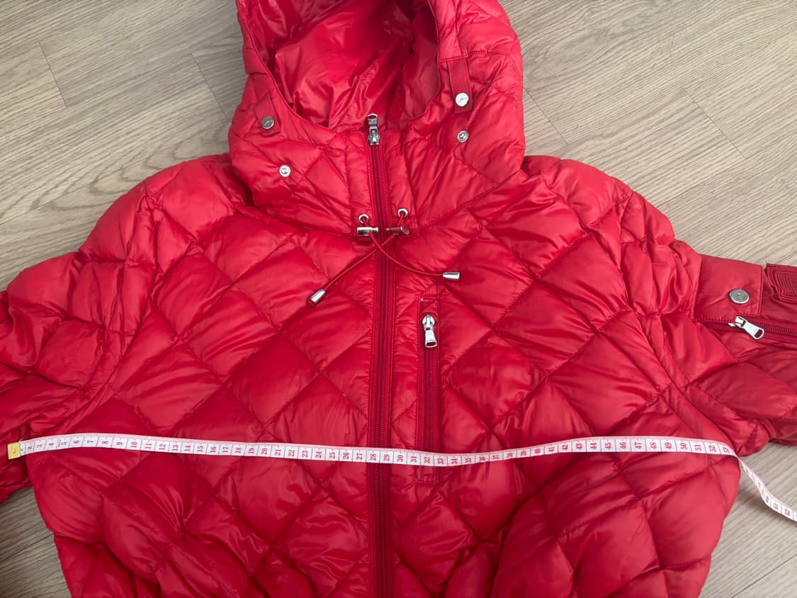 폴로 랄프로렌  경량 스트링 후드 구스 패딩 중기장 여성m 상품이미지4