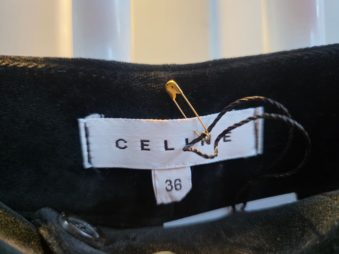 셀린느 정품 블랙 벨로아 미니스컷 상품이미지6