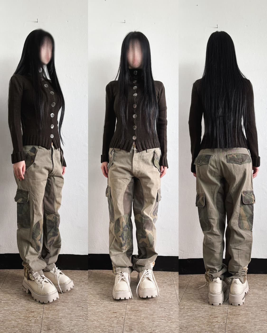 돌체앤가바나 밀리터리 카모 와이드 카고팬츠 상품이미지1