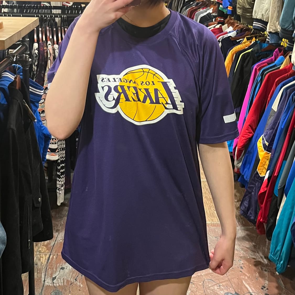 [HI] 빈티지 반팔져지 퍼플 상품이미지2