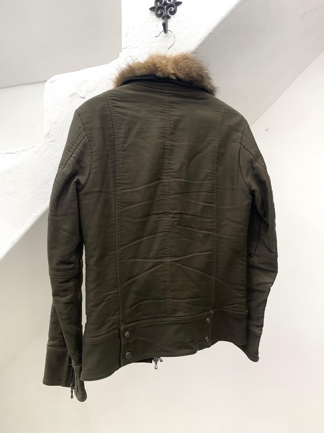 Shellac fur trimmed rider jacket   상품이미지5