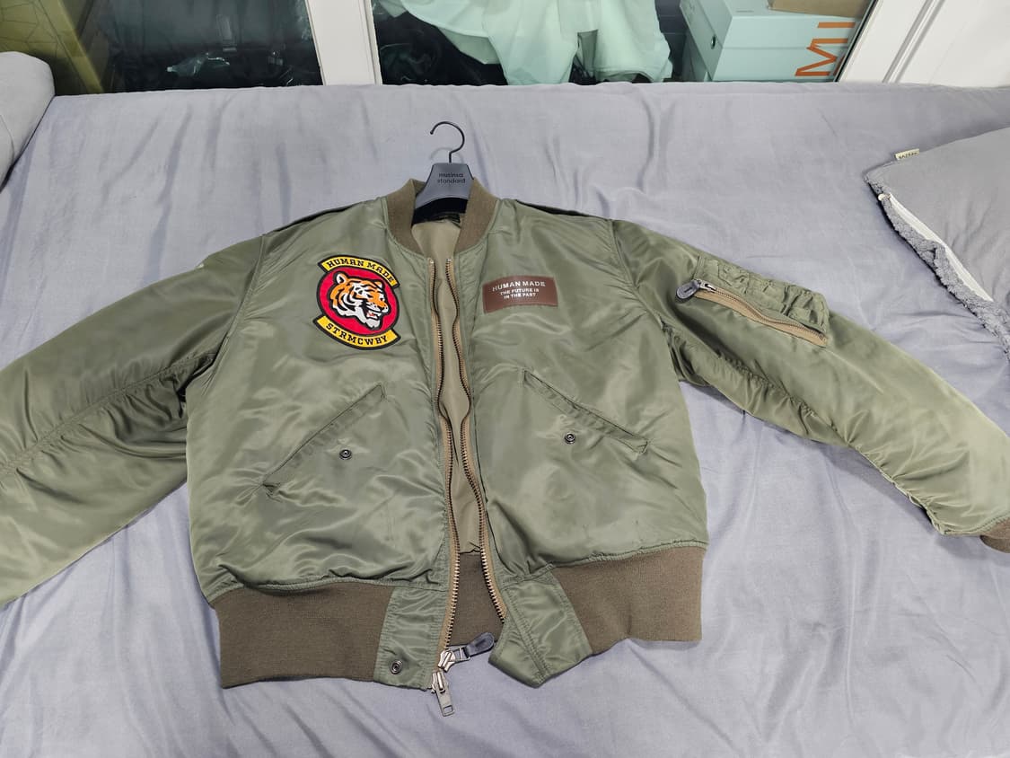 (급처) 휴먼 메이드 플라이트 자켓 올리브 드랩 XL 상품이미지2