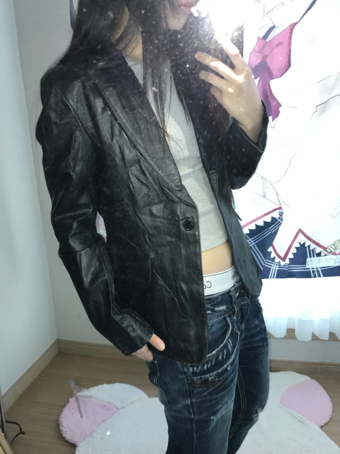 양가죽 레더 블레이저 자켓 상품이미지1