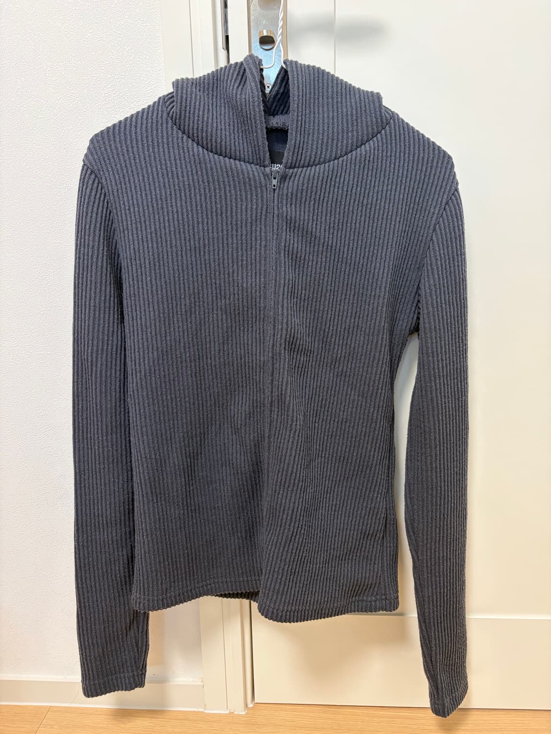 suade 스웨이드 후디드 립 집업 상품이미지3