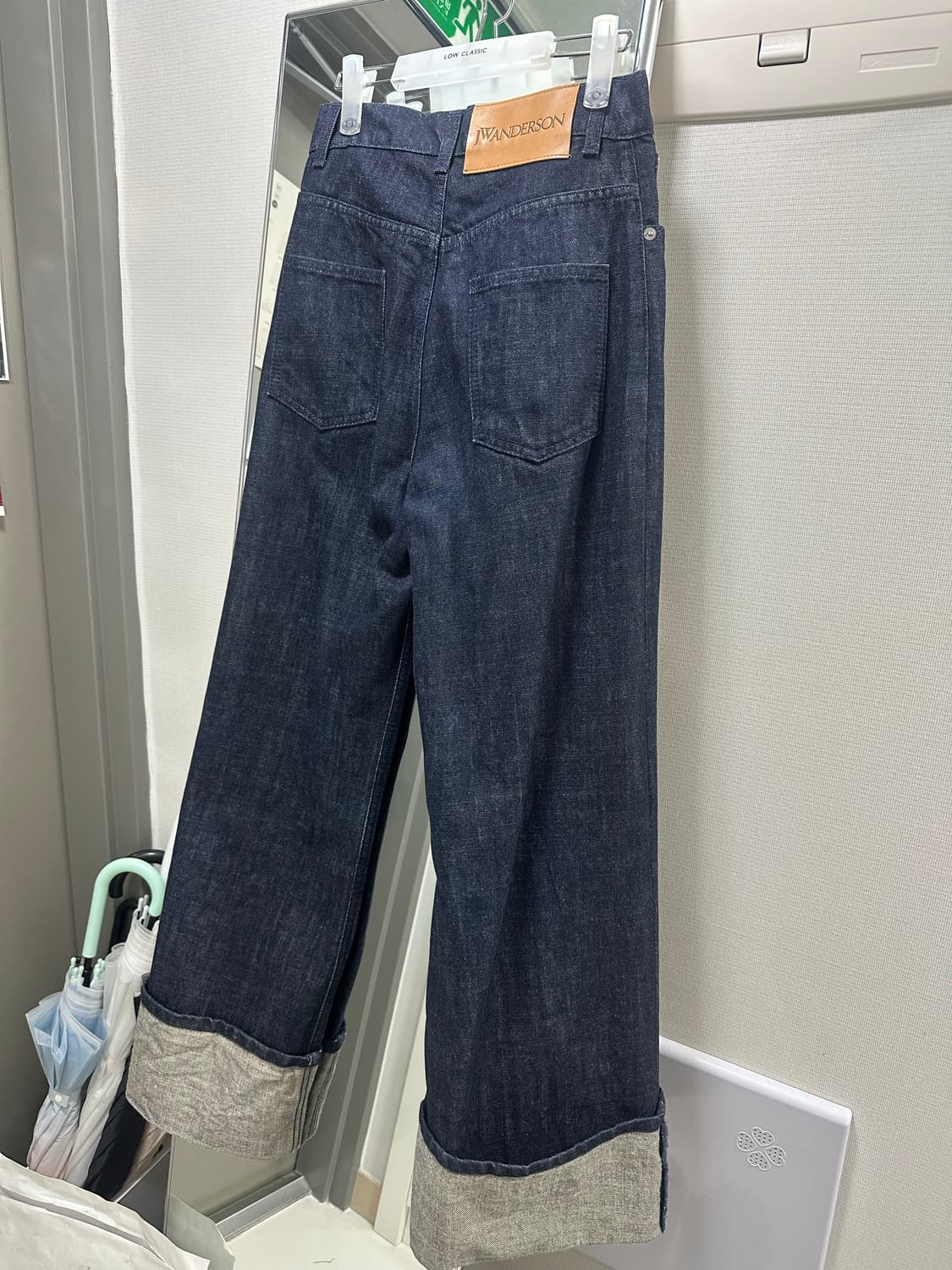 Jw anderson 생지 하이웨이스트 폴드업 와이드 데님 상품이미지2