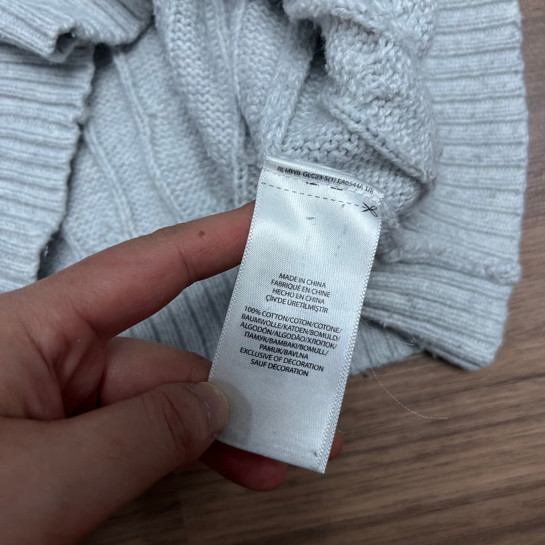 100 폴로랄프로렌 꽈배기 그레이 니트 상품이미지7