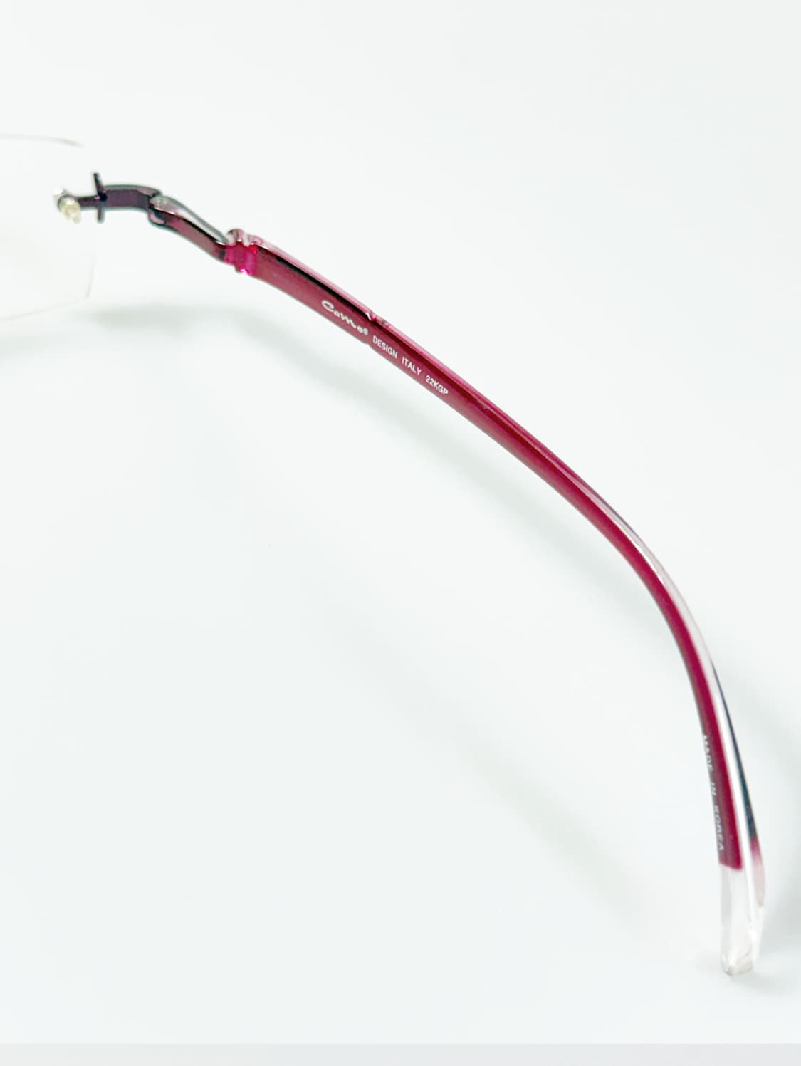 CAMO FASHION 무테 스퀘어 버건디톤 빈티지 안경 상품이미지6