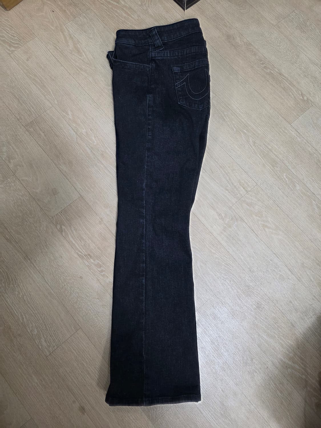 트루릴리전 부츠컷 흑청 기모 데님 팬츠 32 상품이미지4