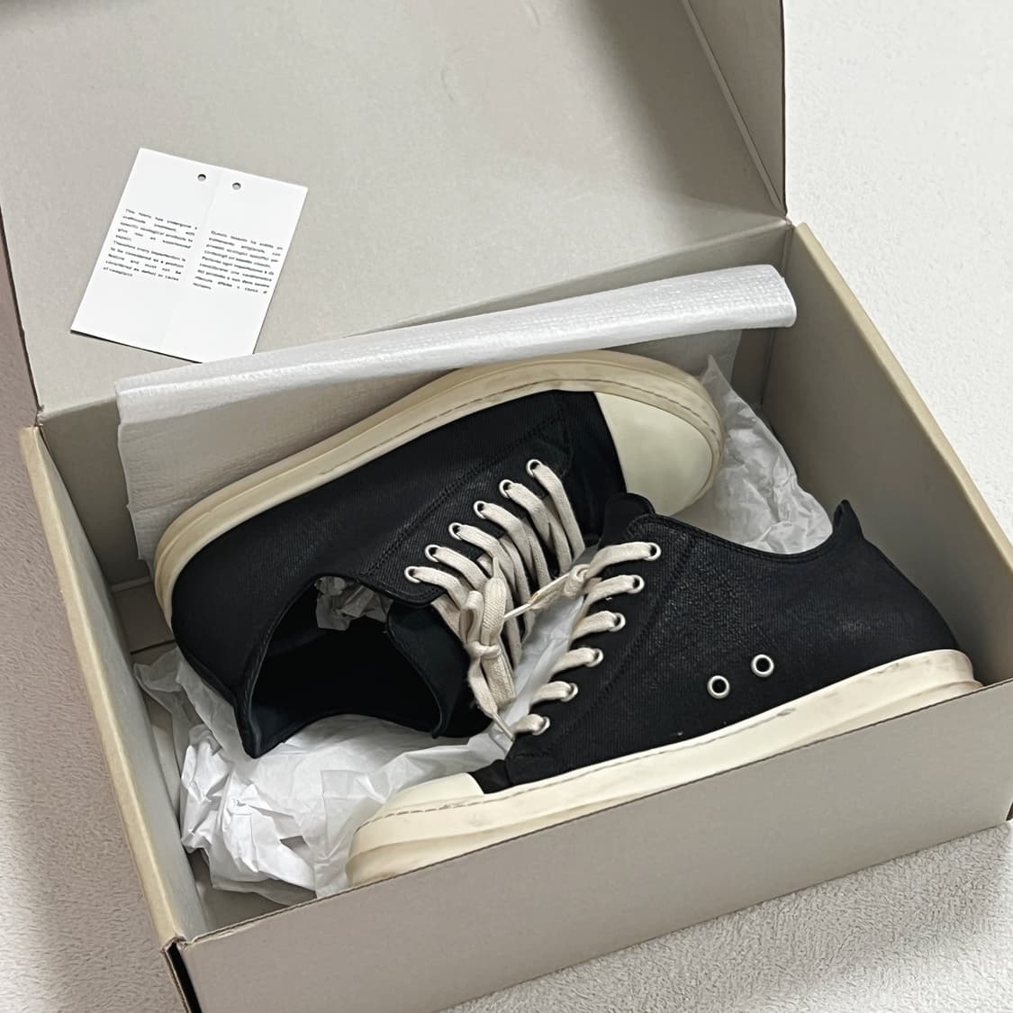 릭오웬스 16SS 다크쉐도우 컨버스 로우 왁스 코팅 상품이미지6