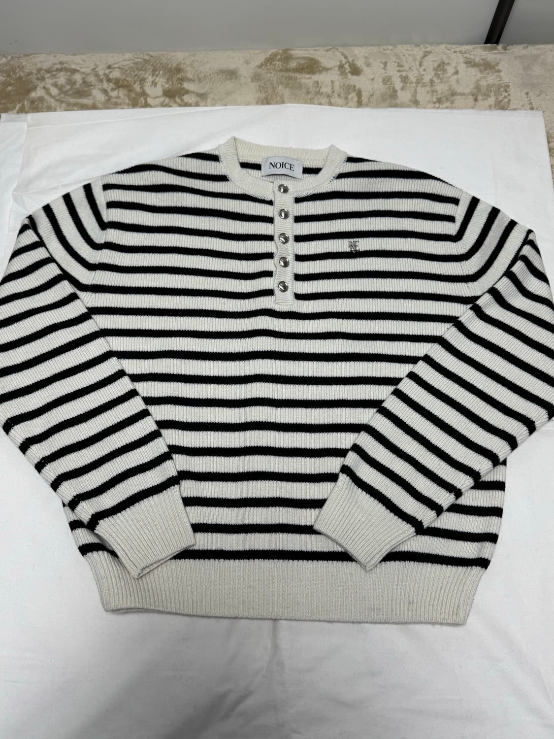 노이스 / 스트라이프 헨리넥 스웨터 / M 상품이미지4