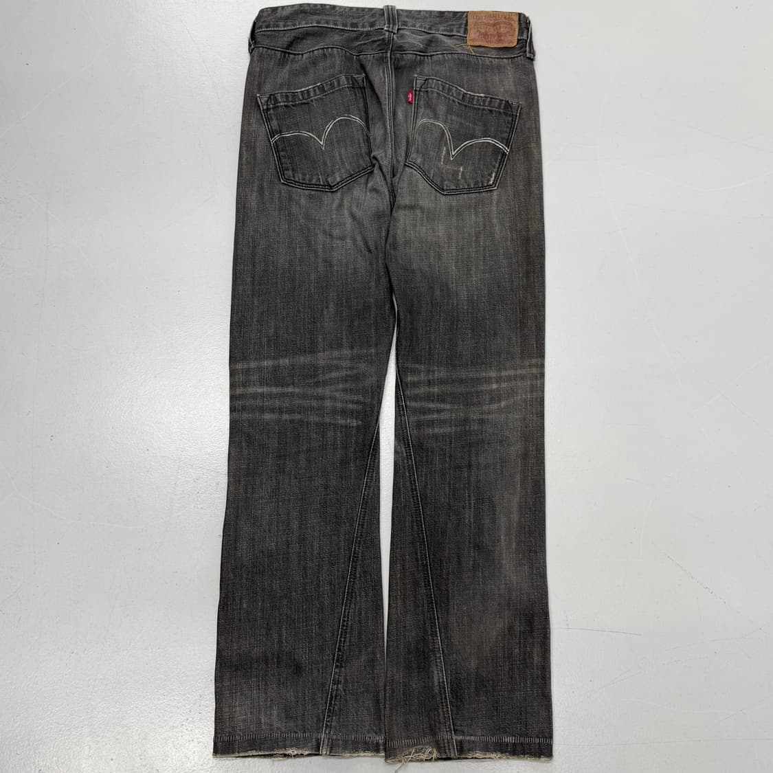 리바이스 00s 701 흑청 커브 라인 데님팬츠 상품이미지3