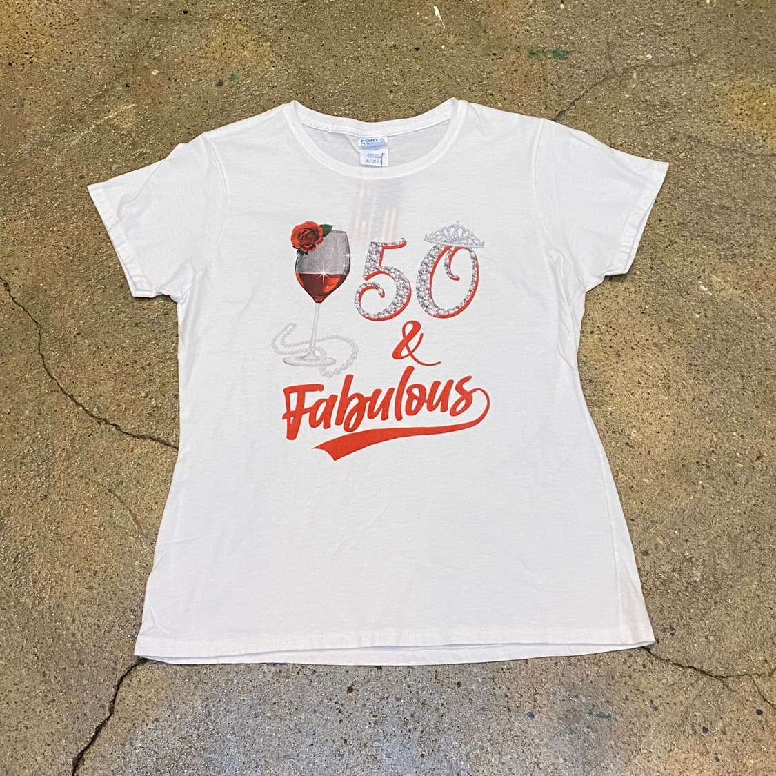 미국 빈티지 여성 패뷸러스 포인트 반팔티 흰티셔츠 상품이미지2