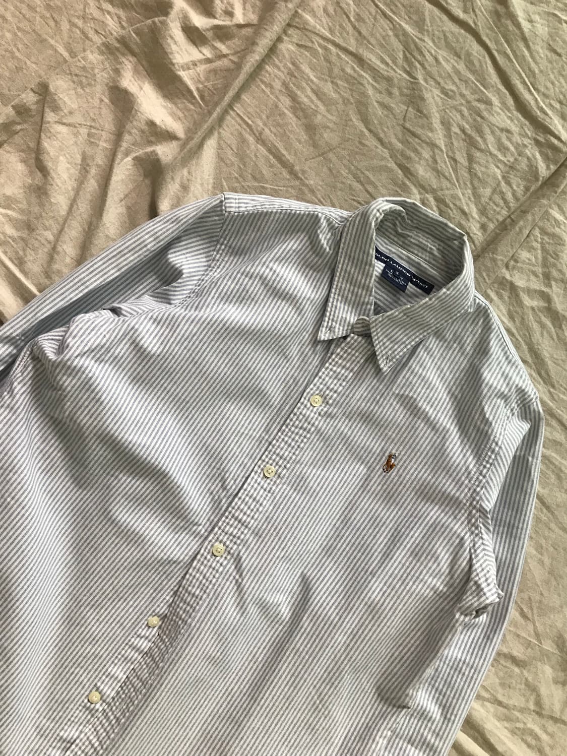 폴로 랄프로렌 포니로고 스트라이프 스카이블루 셔츠 상품이미지6