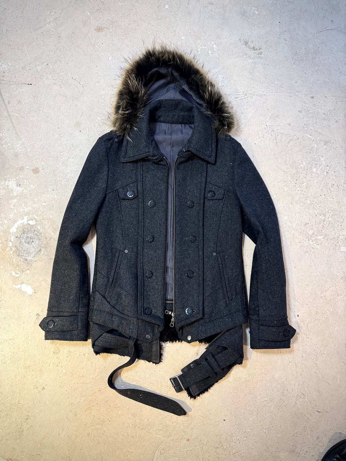 PPFM - Grey Wool Double button Jacket  상품이미지5