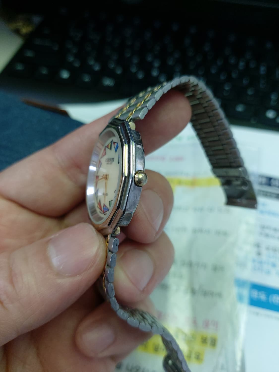 코로네트 국기 콤비 시계 상품이미지2