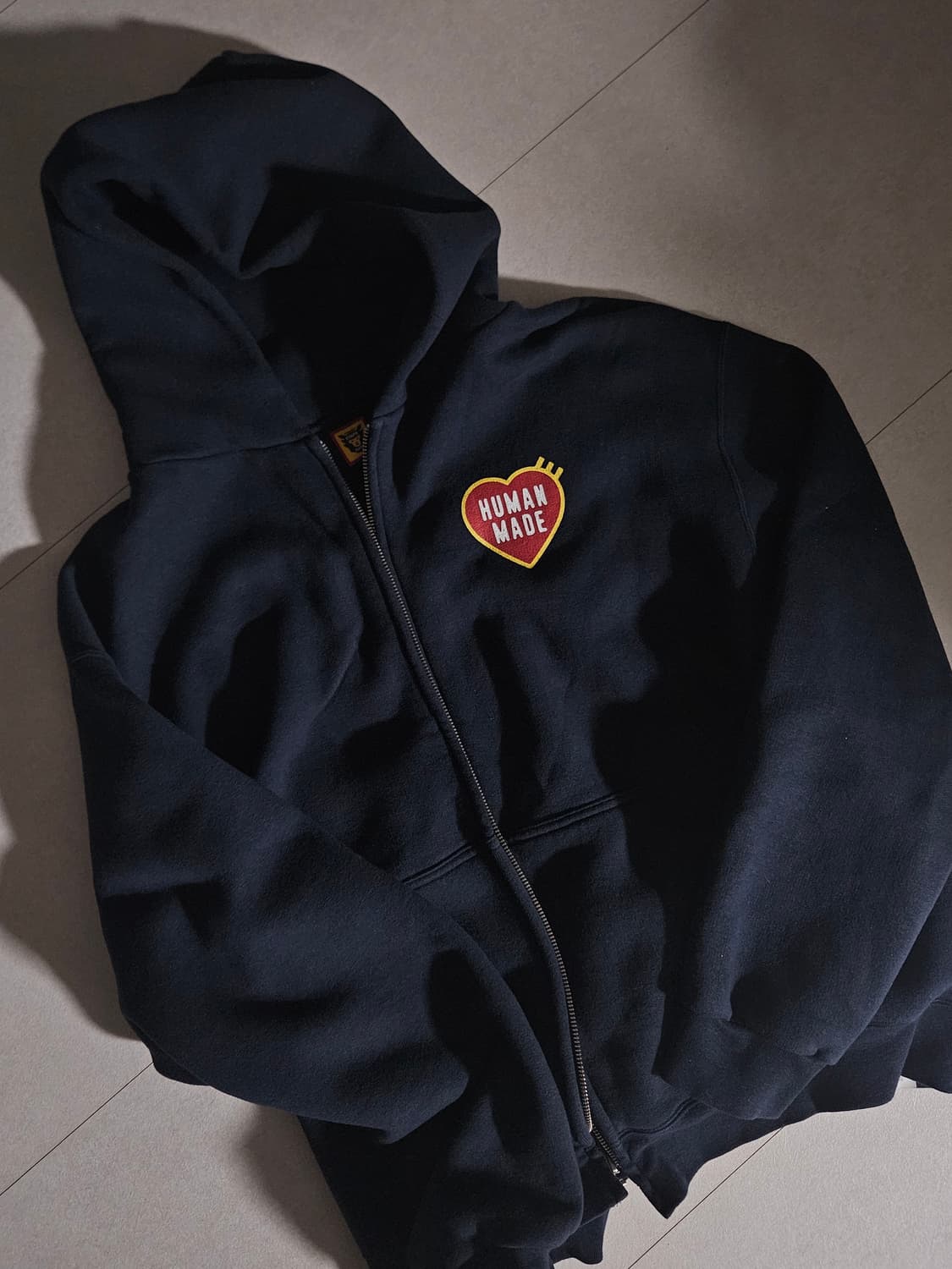 휴먼메이드 네이비 후드집업 L 상품이미지1