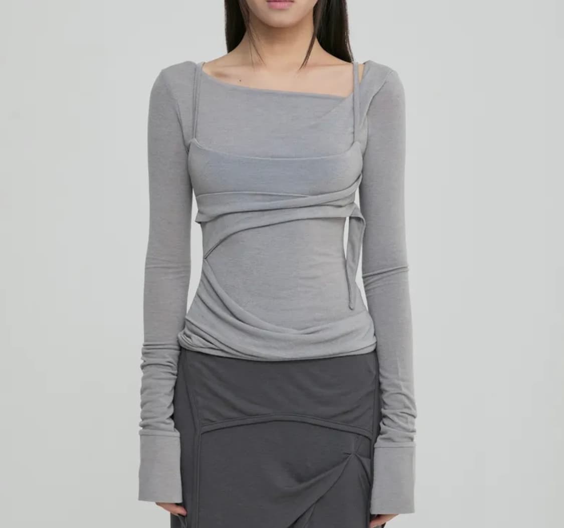 [새상품,정가이하] 플레어업 레이어드 롱슬리브🩶 상품이미지5