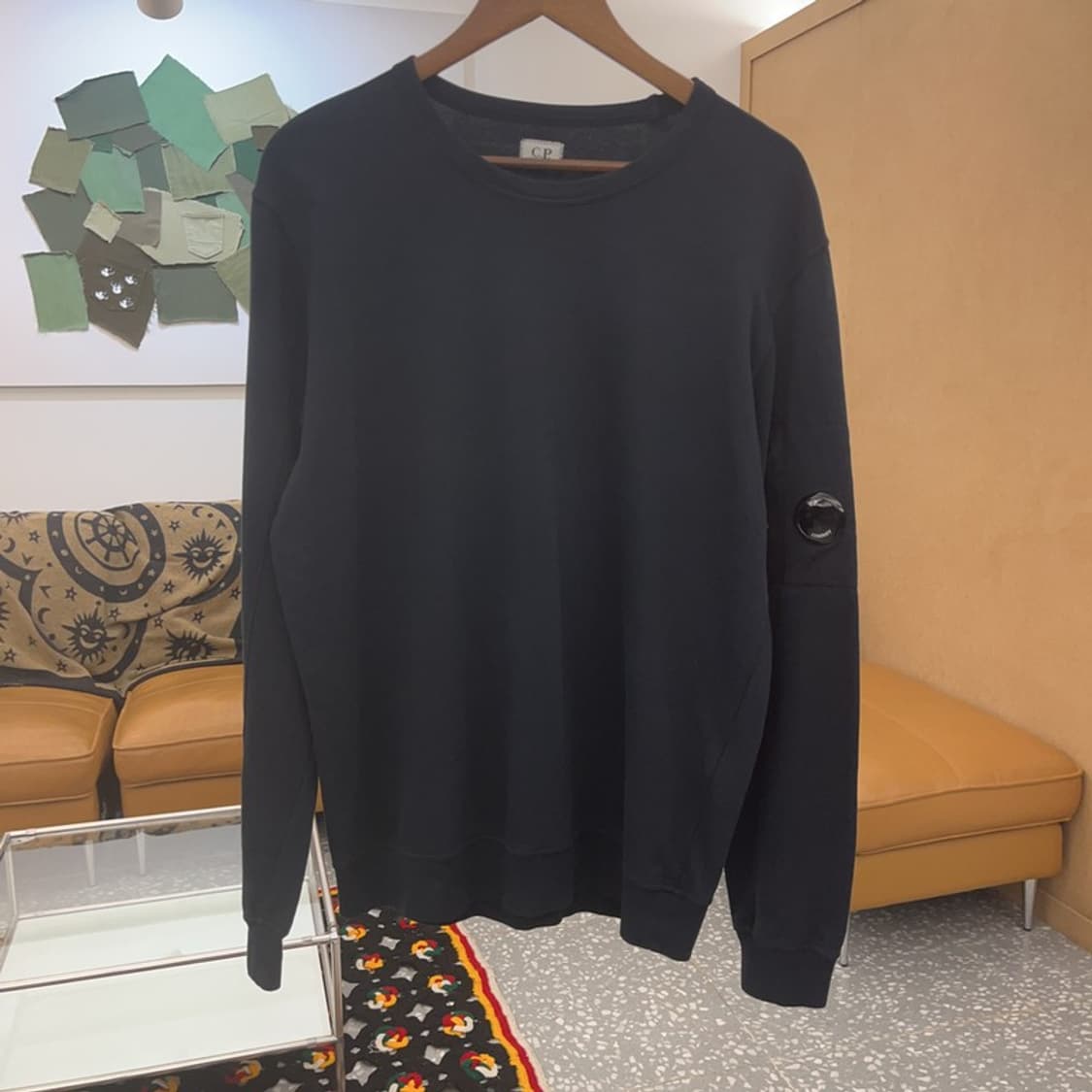 씨피컴퍼니 빈티지 모던시크 와펜 롱슬리브 맨투맨 100 C07801 상품이미지3