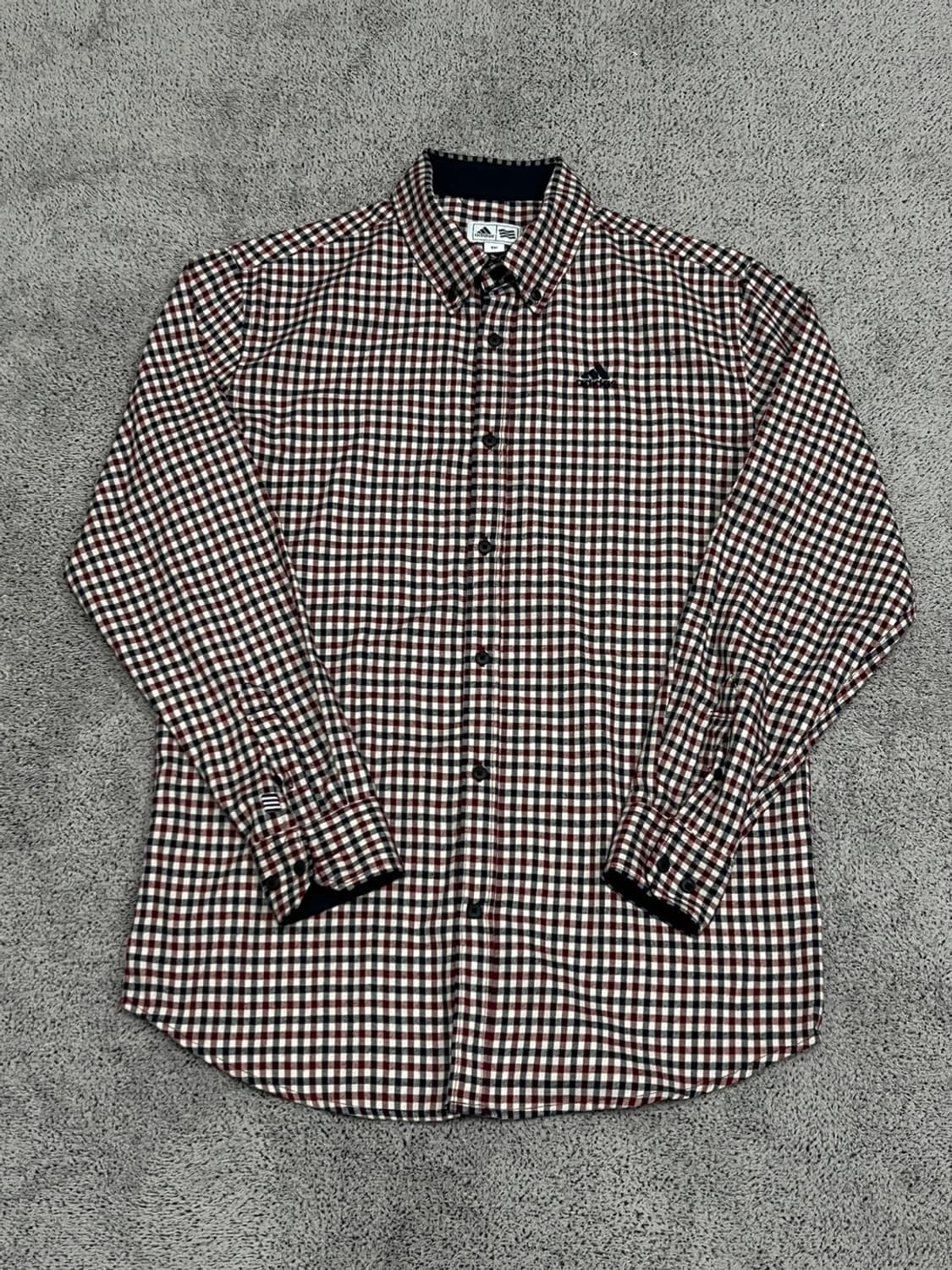 (100) 아디다스 골프 체크 남방 상품이미지1