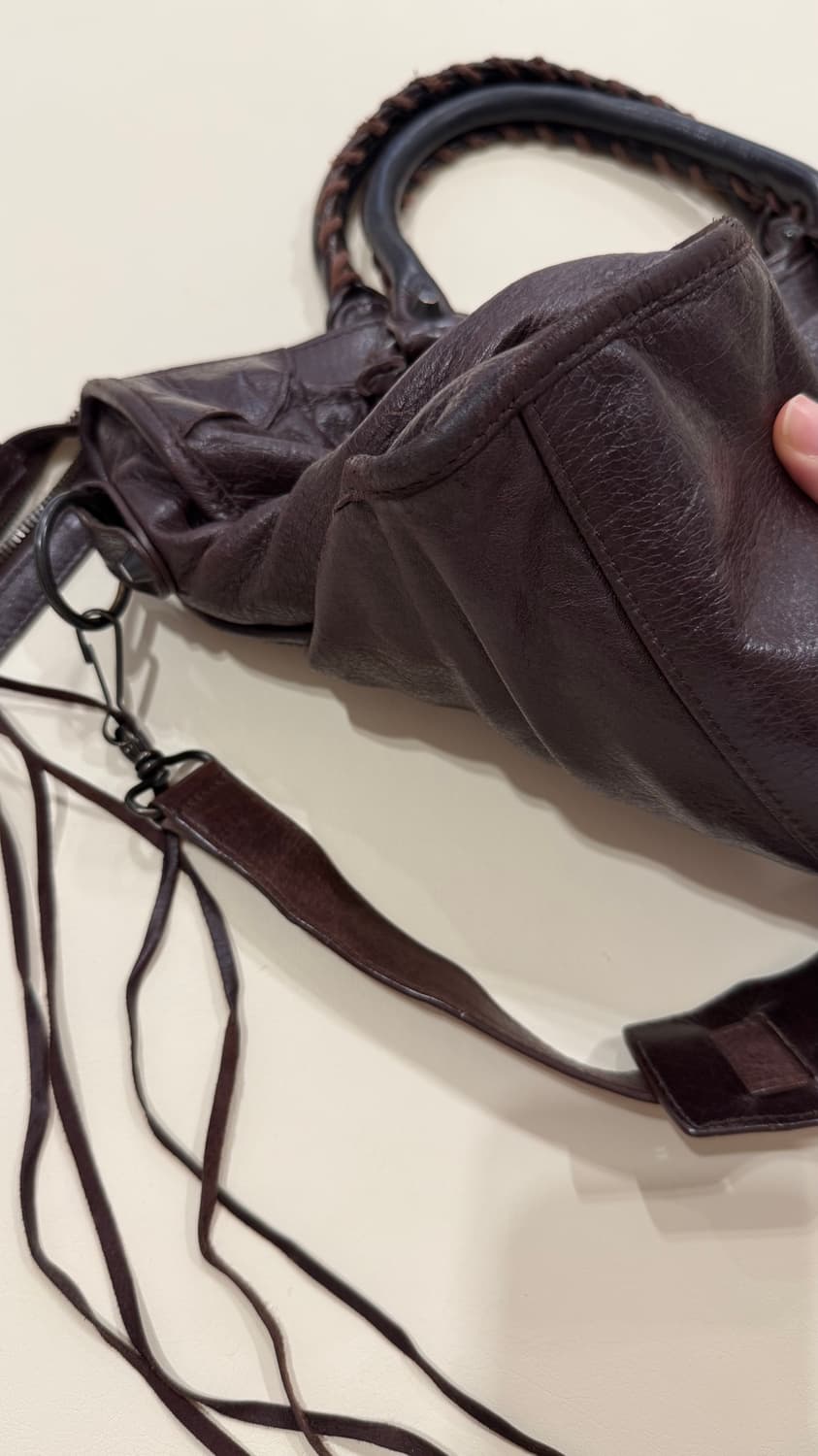 발렌시아가 클래식 시티백 모터백 브라운 미디움 상품이미지8