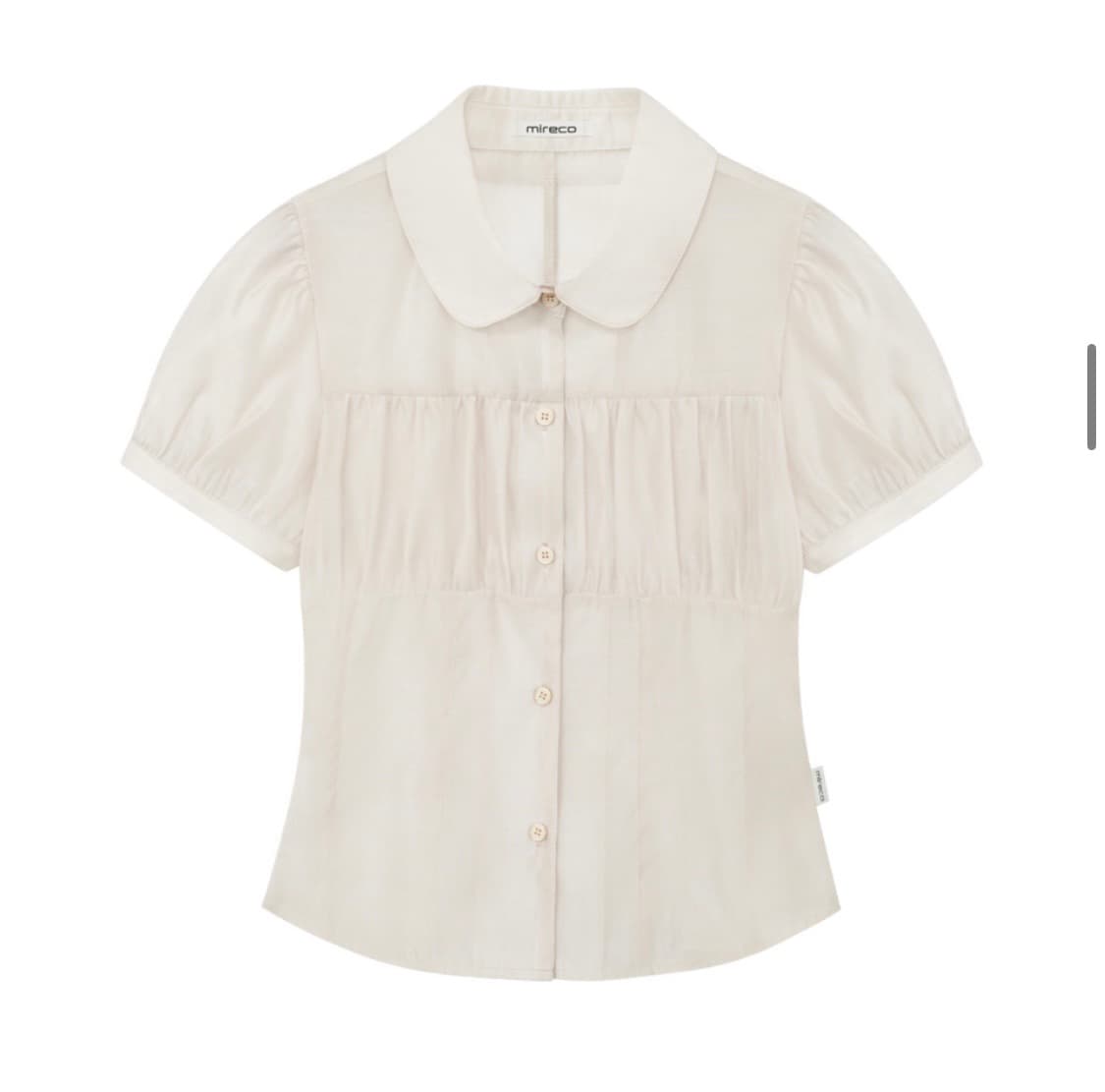 미레코 셔링 블라우스 SHIRRING SHEER BLOUSE 상품이미지2