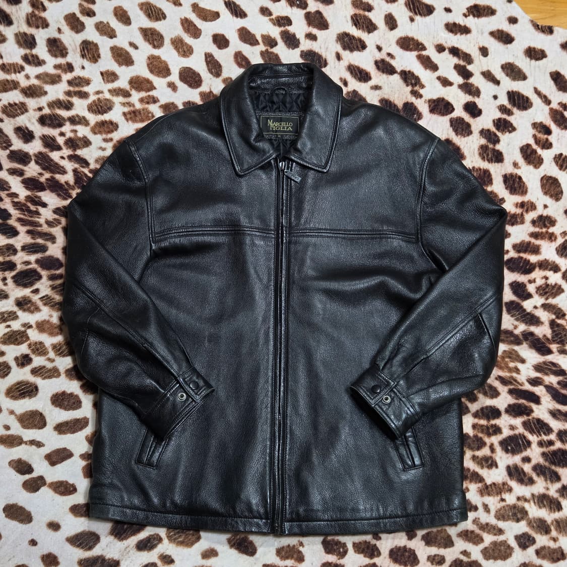 빈티지 리얼 레더 누빔 가죽 자켓 상품이미지2