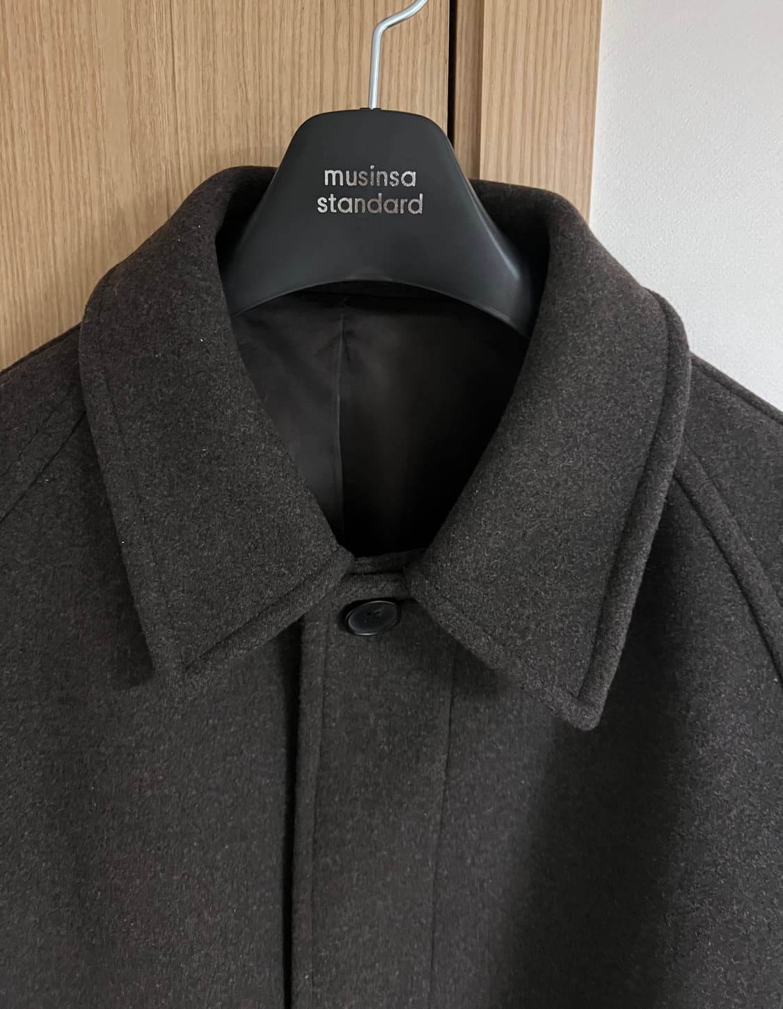 [2XL] 울 블렌드 오버사이즈 하프 발마칸 코트 브라운 상품이미지6