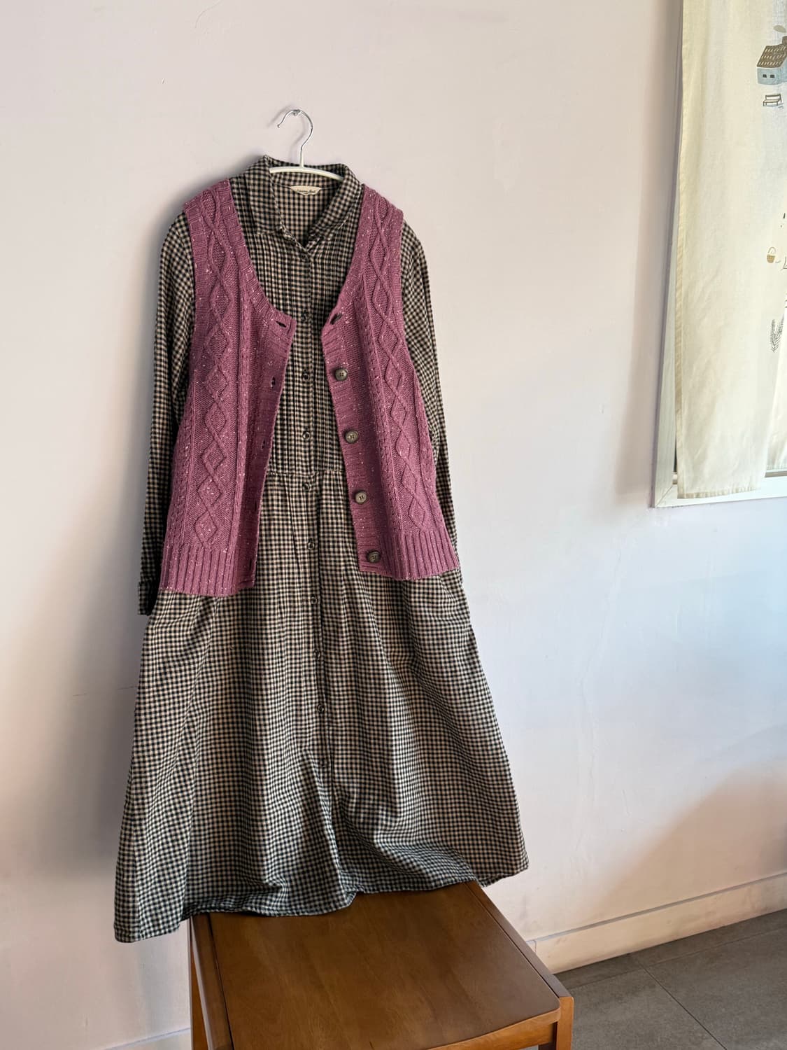 Samansamosmos  조끼+원피스 세트💗 일본 빈티지 상품이미지1