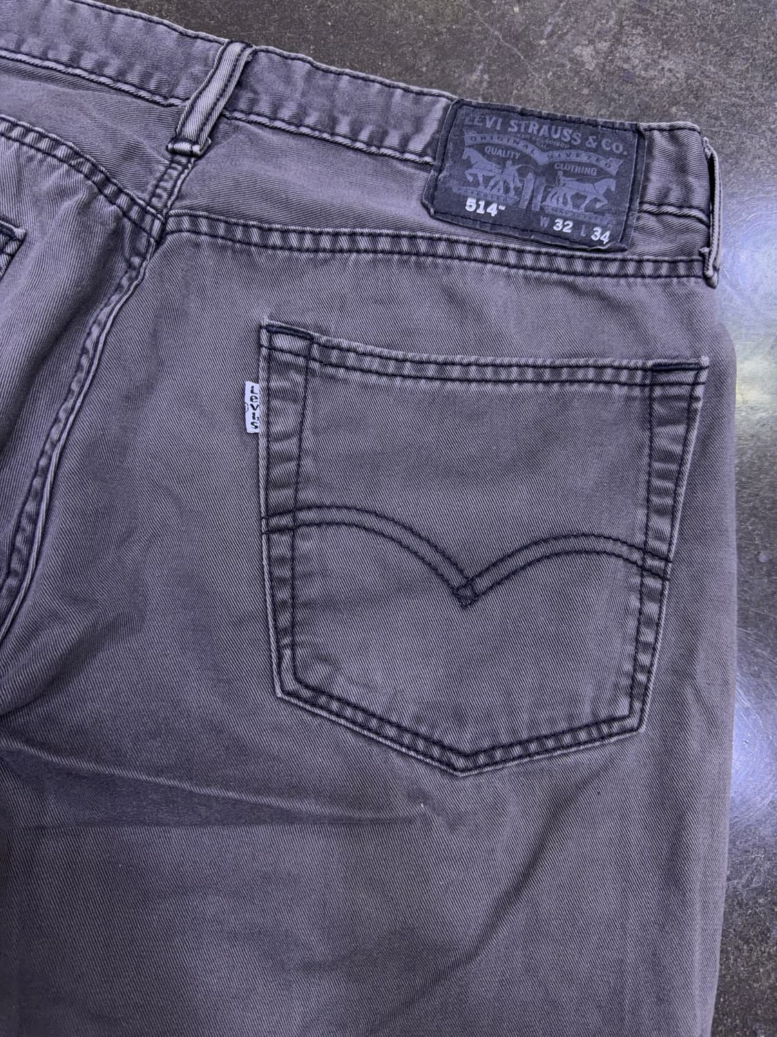 리바이스 514 스트레이트핏 빈티지 워싱 그레이 데님팬츠 32 상품이미지8